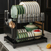 2 Tier Dish Drying Rack with Utensil Holder - Trenducts.pk