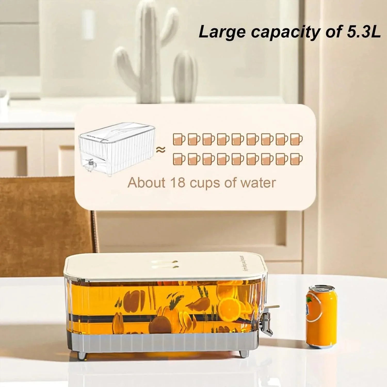 5.3 Litre Drink Container for Beverage Storage and Drinks - Clarify.pk