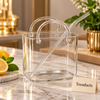 Aesthetic Handbag Glass Mug with Straw