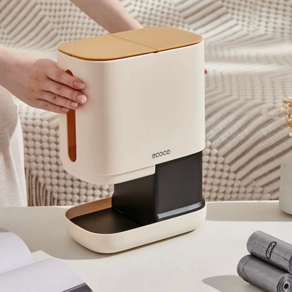 Ecoco Integrated Tissue & Trash Bin – Modern Desktop Utility