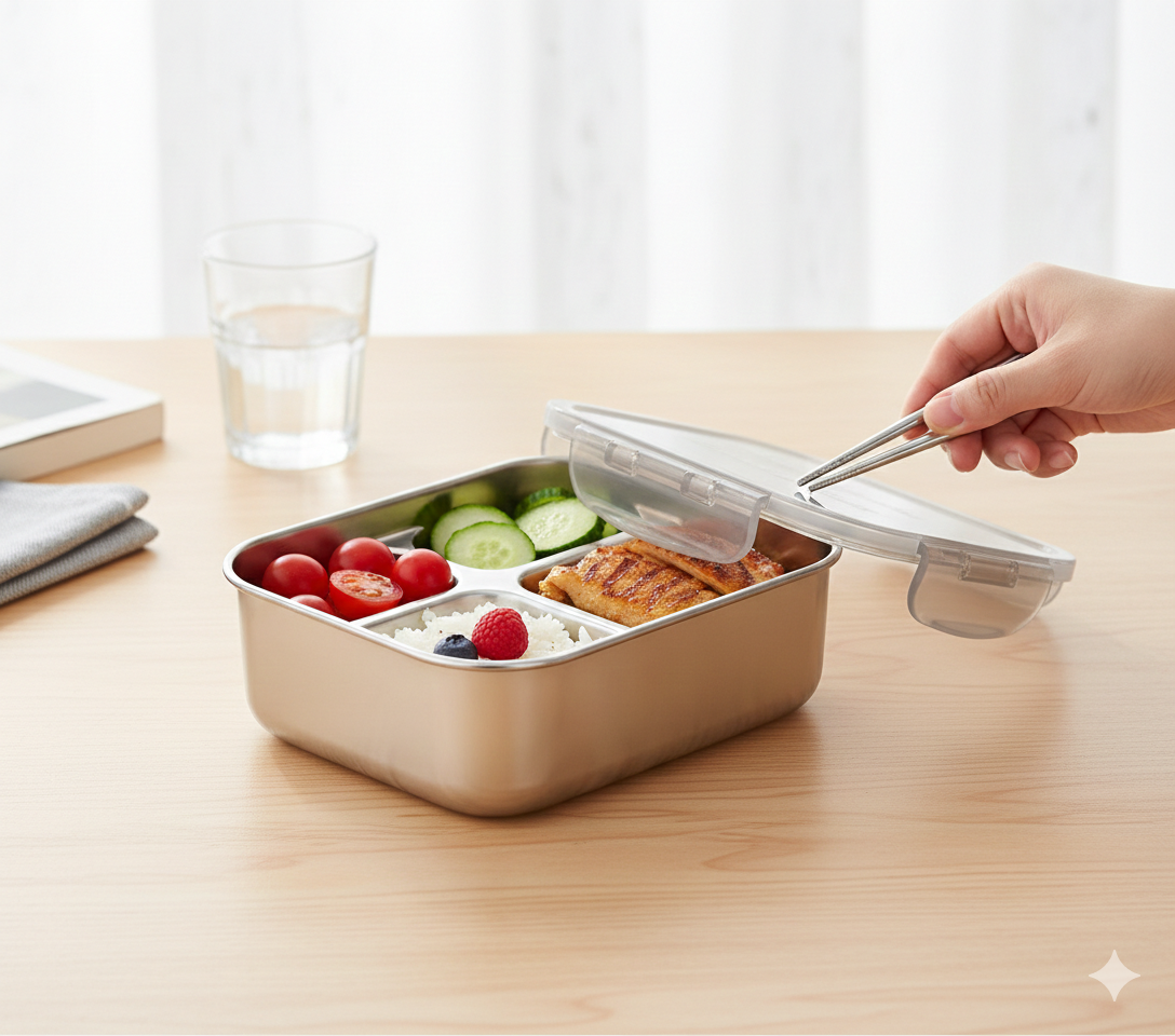 Premium Stainless Steel (SS) Lunch Box – Durable & Leak-Proof