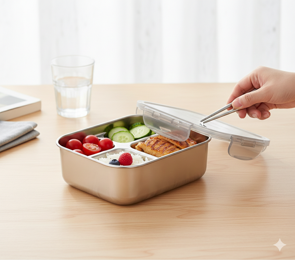 Premium Stainless Steel (SS) Lunch Box – Durable & Leak-Proof