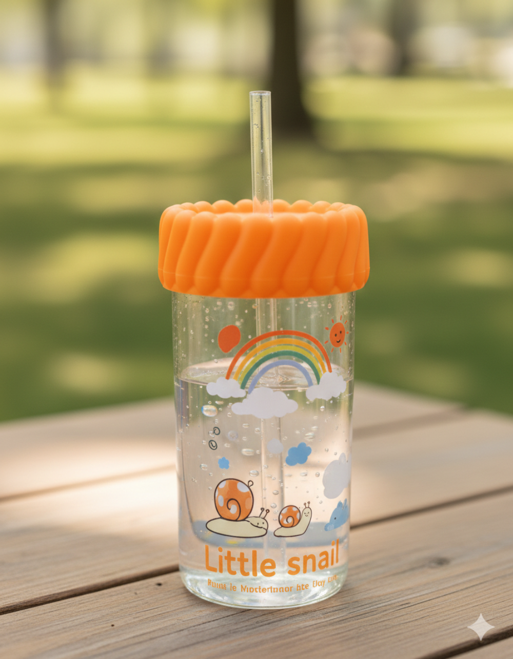 Snail-Inspired Straw Cup – Whimsical 420ML Drinkware