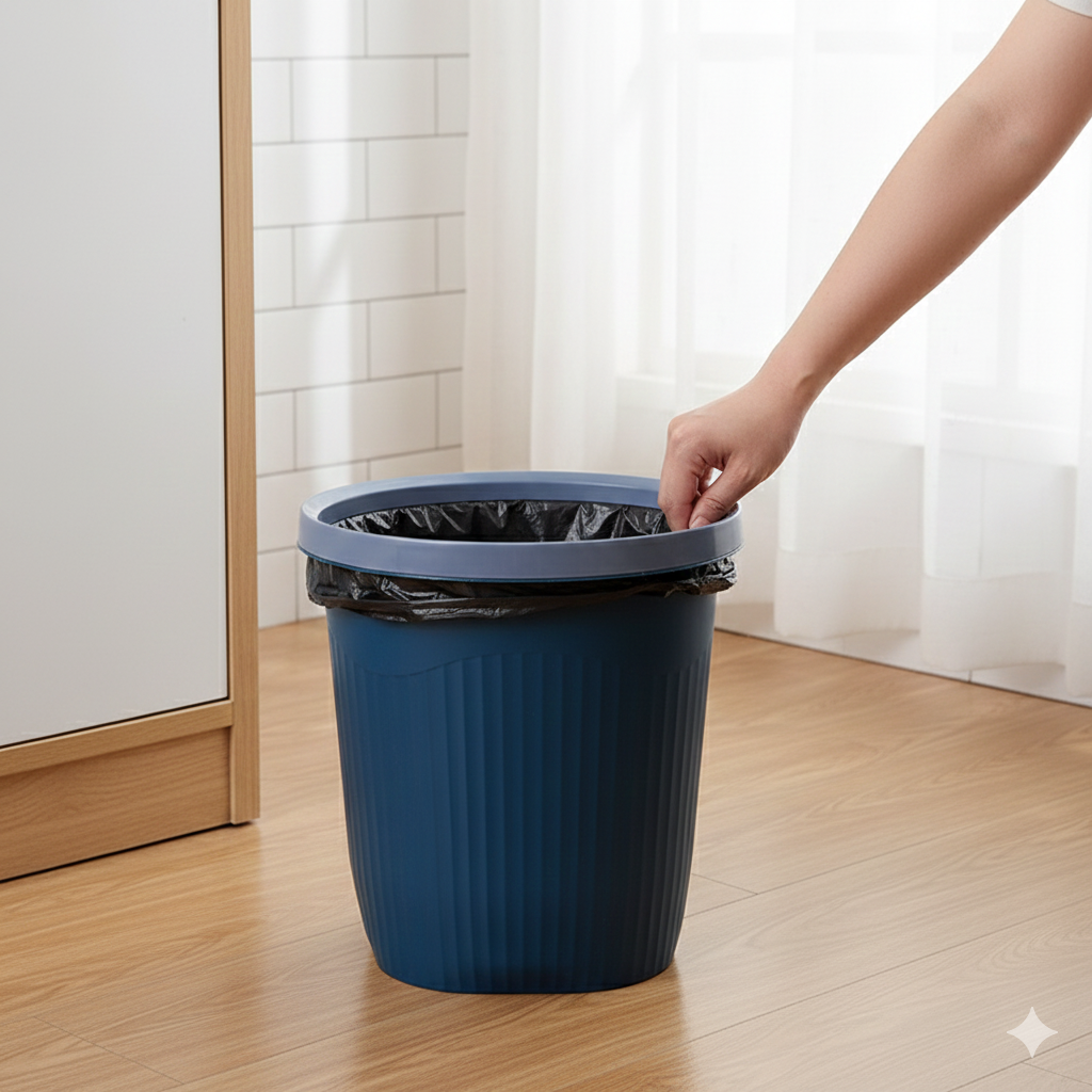 Pressure Ring Trash Can - Hidden Bag Secure Bin