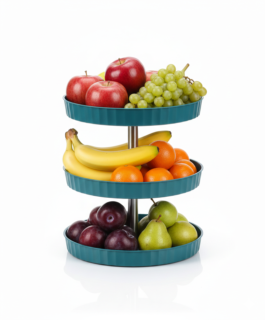 Modern Blue 3 Tiered Storage Stand – Multi-Purpose Organizer