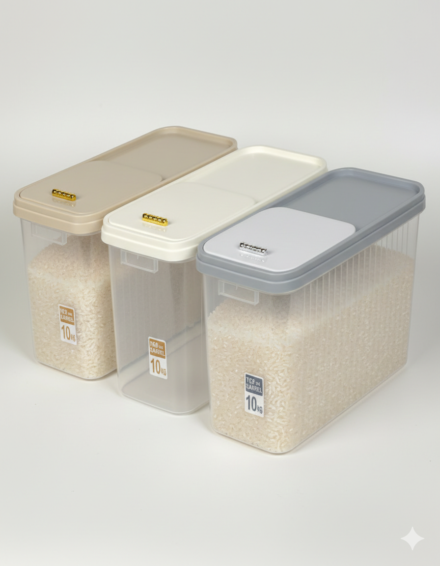 Airtight Rice Storage Container – Moisture-Proof Pantry Organizer