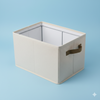 Foldable Clothes Storage Box with Brown Handle