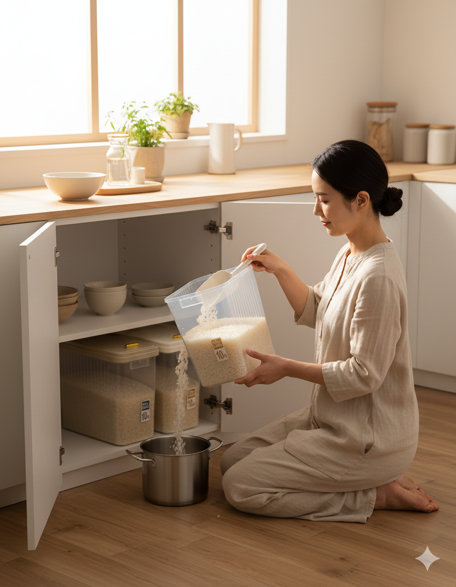 Airtight Rice Storage Container – Moisture-Proof Pantry Organizer