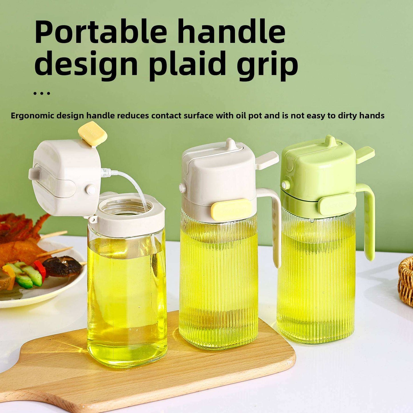 2-in-1 Kitchen Oil Spray & Pour Dispenser with Handle