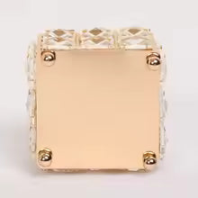 Premium Metal Crystal Jewellery Box – Luxury Mirrored Vanity Organizer with Filigree Artistry
