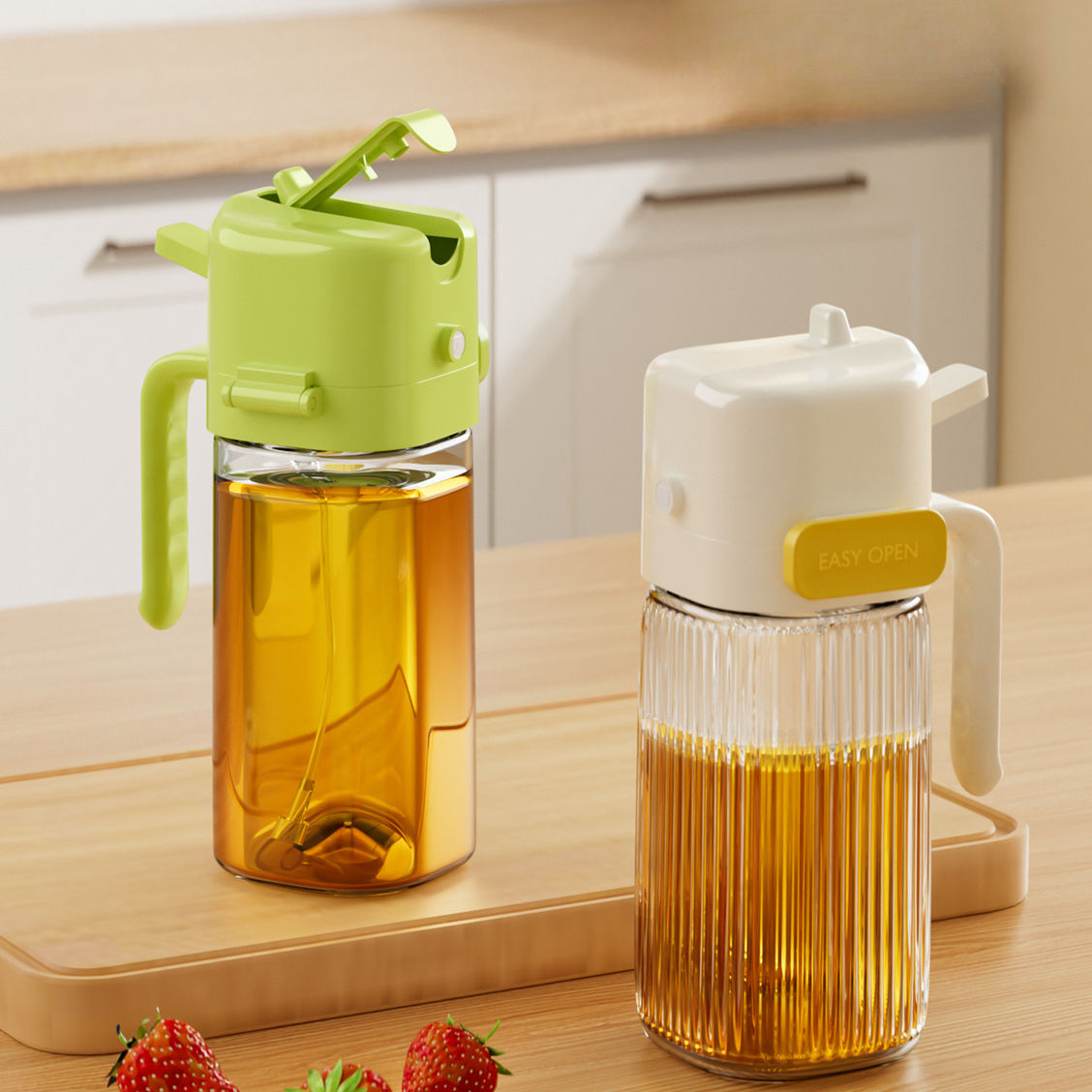 2-in-1 Kitchen Oil Spray & Pour Dispenser with Handle