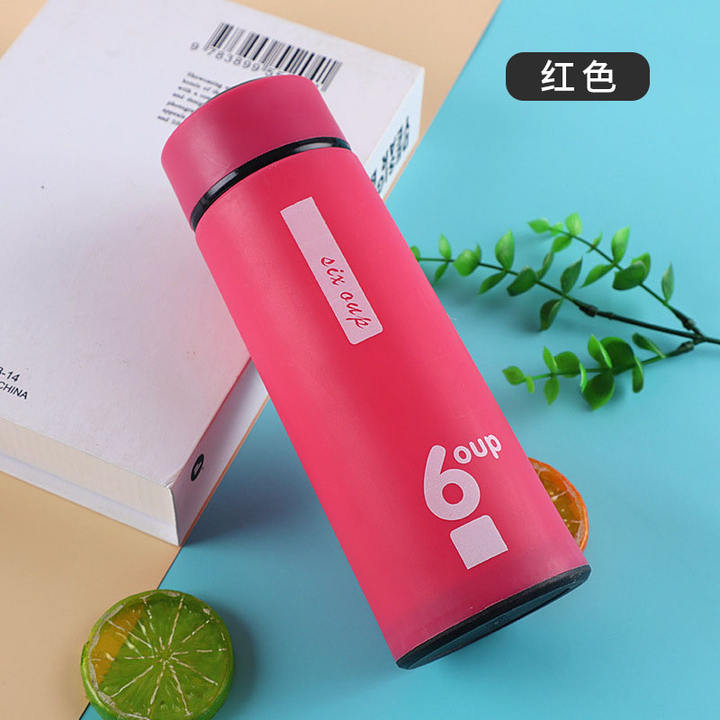 6 Cup Printed Plastic Water Bottle – 450ml Leak-Proof Design (Random color)