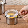 Stainless Steel Sealed Tank Food Coffee Beans Snack Storage Cans Tea Leaf Container Organizer Kitchen Accessories - Clarify.pk