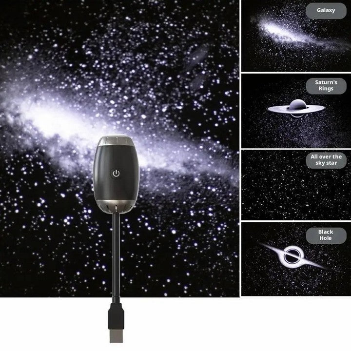 USB Galaxy Projector Light - Car Roof Ambient Night Light & Interior Atmosphere Lamp