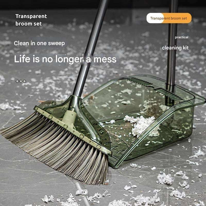 Transparent Light Luxury Acrylic Japanese Broom & Dustpan Set NC