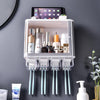 2022 Newest Design Makeup Storage Box With Toothbrush Holder Plastic Cosmetic Organizer Acrylic Lipstick Holder