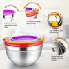 5-Piece Stainless Steel Mixing Bowl Set with Lids – Nesting Salad & Prep Bowls - Clarify.pk