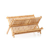 Premium Bamboo Dish Drying Rack – Foldable Dish Drainer
