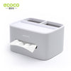 ECOCO Minimalist Desktop Tissue Box – Premium Grey & Cream