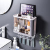 2022 Newest Design Makeup Storage Box With Toothbrush Holder Plastic Cosmetic Organizer Acrylic Lipstick Holder