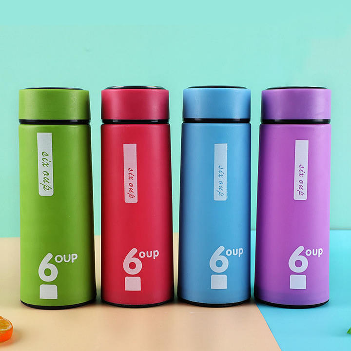 6 Cup Printed Plastic Water Bottle – 450ml Leak-Proof Design (Random color)