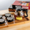Heat Resistant Glass Teapot Set – 900ml Kettle with Stainless Steel Filter & 4 Cups - Clarify.pk
