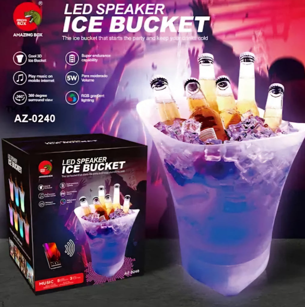 Wireless Speaker Drink Cooler with LED Lights