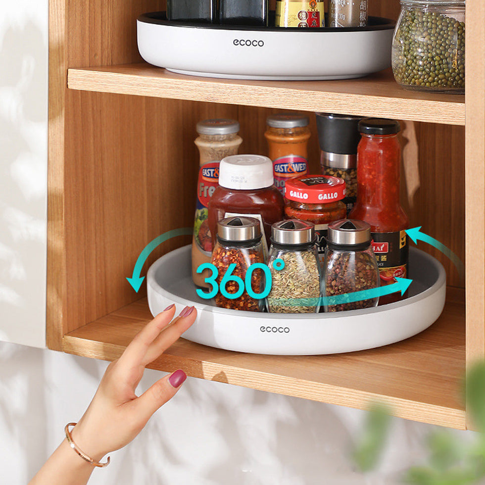 Ecoco 360° Rotating Storage Tray - Lazy Susan Spice Rack Organizer
