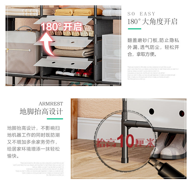 Multi-Functional Modular Wardrobe System – Heavy-Duty Space-Saving