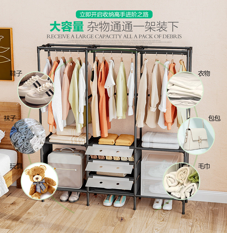 Multi-Functional Modular Wardrobe System – Heavy-Duty Space-Saving