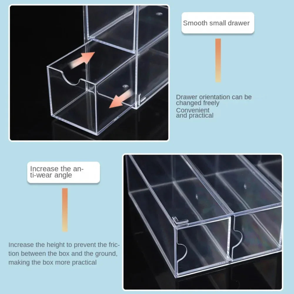 4 Layer Acrylic Sunglasses Storage Box – Transparent Organizer Case - Clarify.pk
