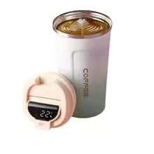 510ml Vacuum Flask Coffee Cup with Temperature Display (Random Color)