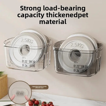 Wall Mounted Onion & Garlic Storage Box – Transparent Kitchen Organizer - Clarify.pk