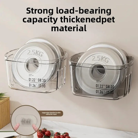 Wall Mounted Onion & Garlic Storage Box – Transparent Kitchen Organizer