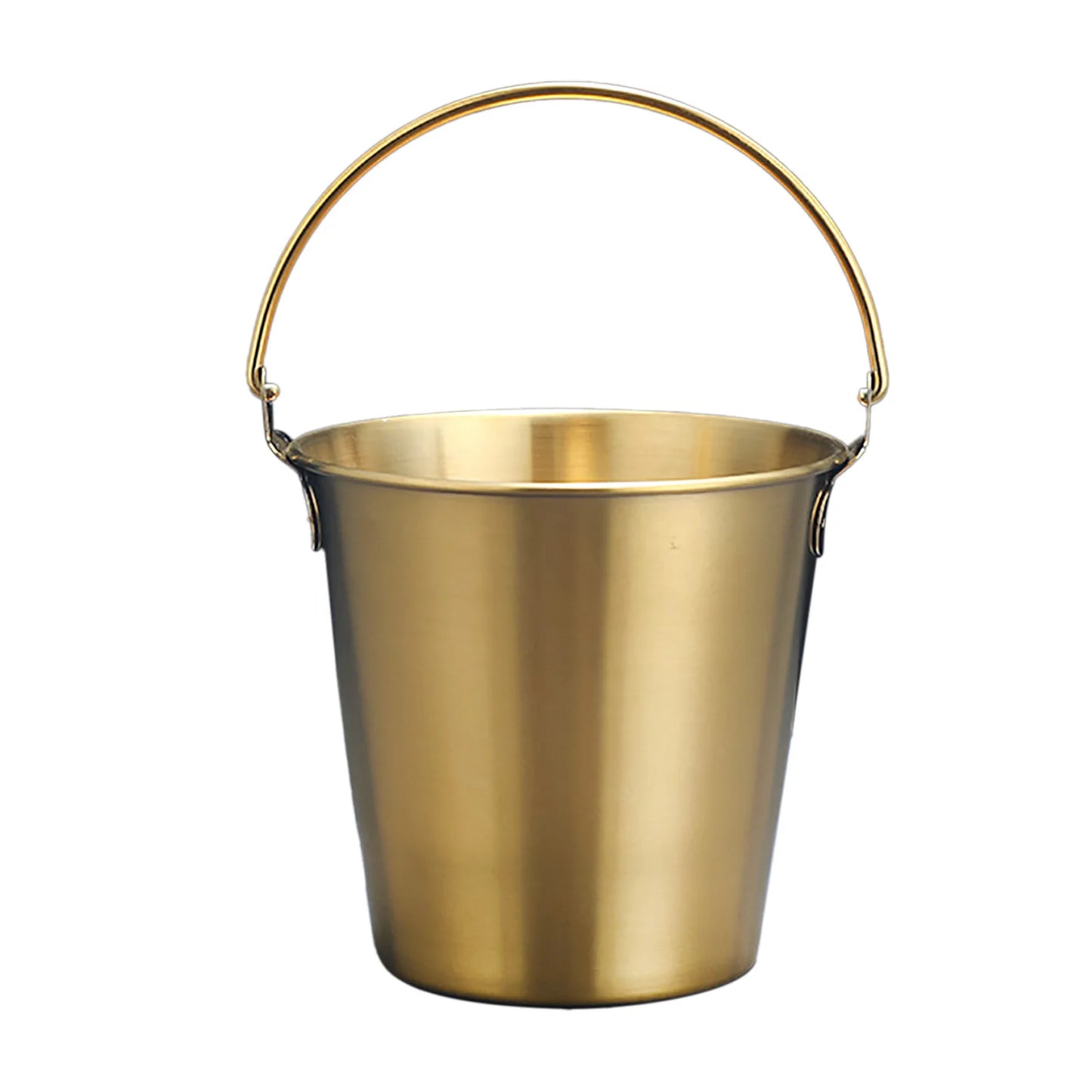 Mini Stainless Steel Pails Small Ice Bucket With Handle For Beverage Wine French Fries Chicken Wings Home Bars Parties Use