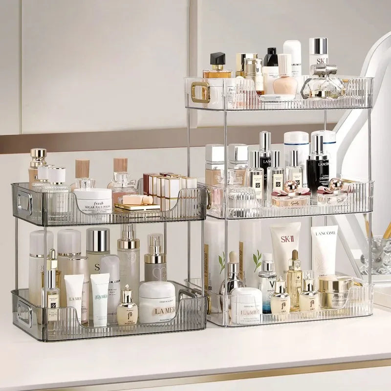 Acrylic Bathroom Makeup Organizer Shelf – Large Capacity - Clarify.pk