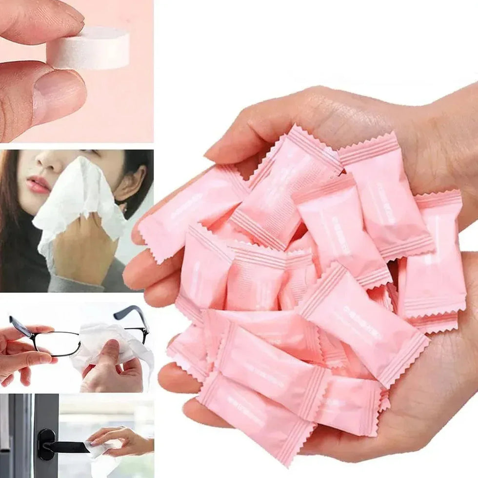 پورٹ ایبل ڈسپوزایبل چہرے کی دیکھ بھال کے تولیے - 20pcs نرم سفری چہرے کے کپڑے