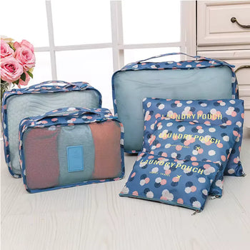 6-Piece Packing Bags Set – Foldable Luggage Organizers for Suitcases - Clarify.pk