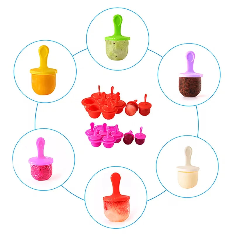 7-Cavity Silicone Ice Cream Mold - DIY Popsicle & Ice Ball Maker – Summer Kitchen Tool