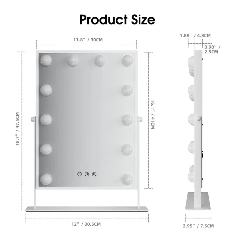 LED Hollywood Vanity Mirror with Touch Control