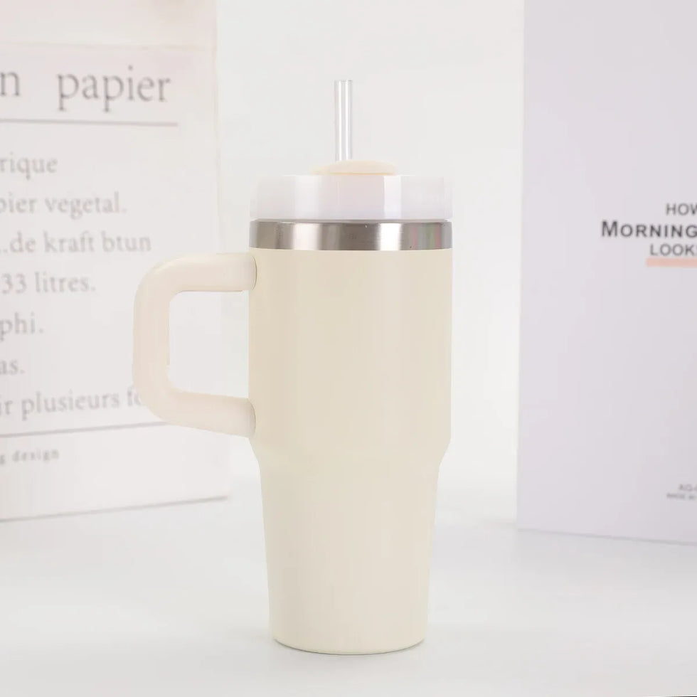 Stanley-Style Mini 40oz Plain Tumbler – Durable & Sleek (Random color) - Clarify.pk