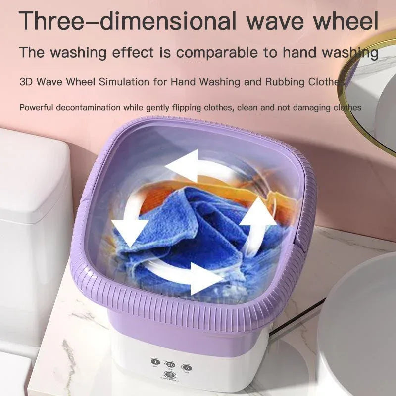 Mini Portable Baby Washing Machine – Travel Laundry Bucket - Clarify.pk