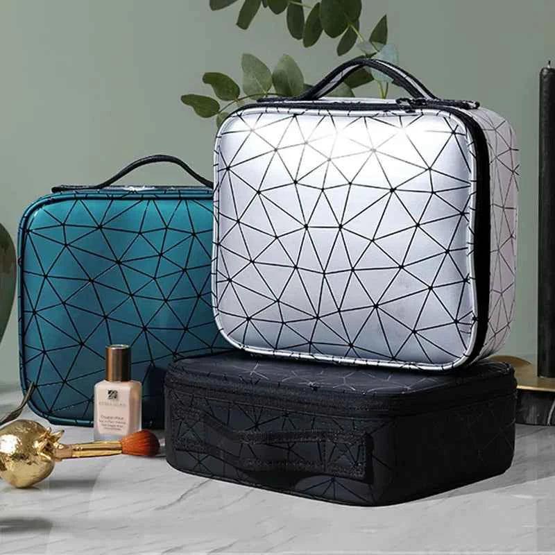 Diamond Cut Cosmetic Bag for Makeup and Essentials - Clarify.pk