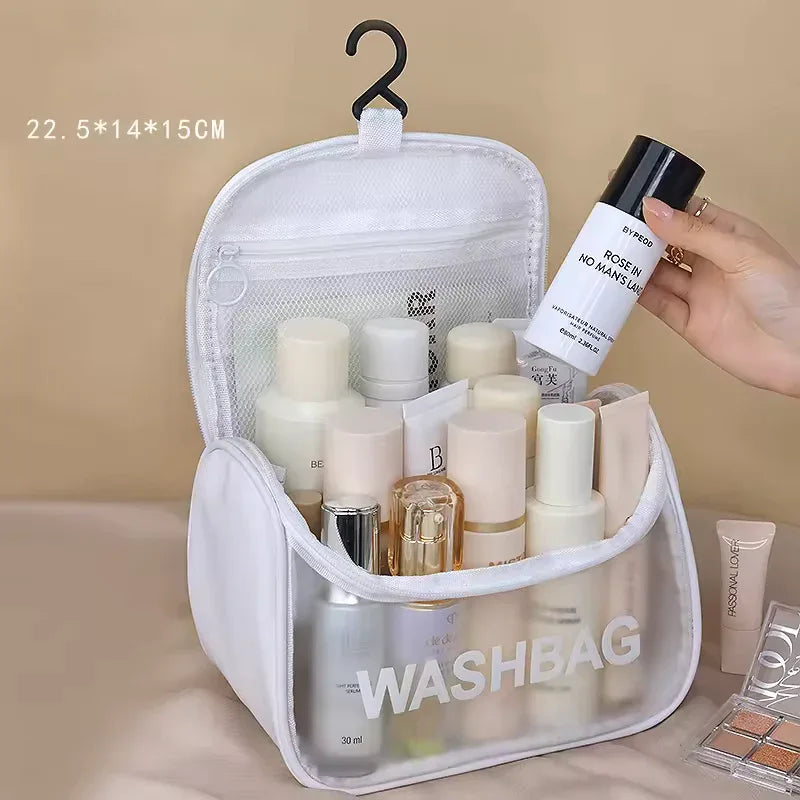 Women’s Transparent PVC Cosmetic Bag – Waterproof Travel Toiletry Organizer - Clarify.pk