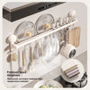 Suction Cup Kitchen Hook Rack | No-Drill Wall Organizer