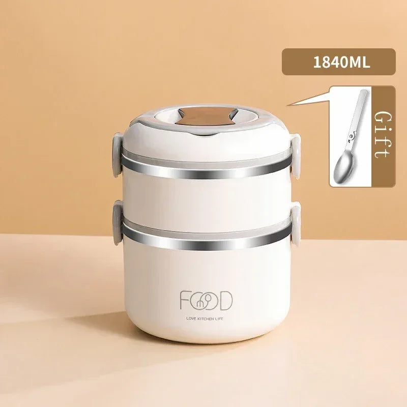 Japanese Multi-Layer Stainless Steel Bento Lunch Box
