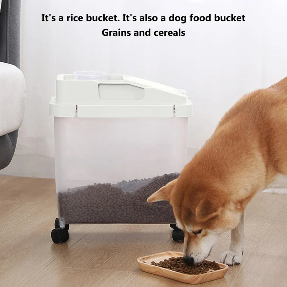 10kg Rice Storage Bucket with Wheels – Easy Carry - Clarify.pk