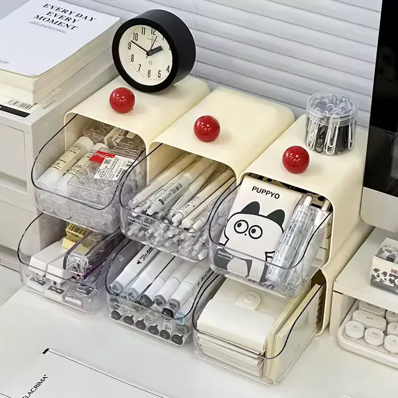 2 Pcs Desktop Storage Box – Multi-Purpose Organizer Set - Clarify.pk