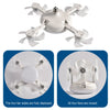2-in-1 Drone Design Ceiling Fan Light Bulb - Remote Control LED Fan Lamp