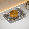 Transparent Glacier-Patterned Luxury Soap Holder